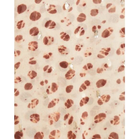 Ulla Johnson Cecily Metallic Dot Long Sleeve Silk Blend Dress Size 8 - Picture 11 of 14